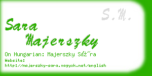 sara majerszky business card